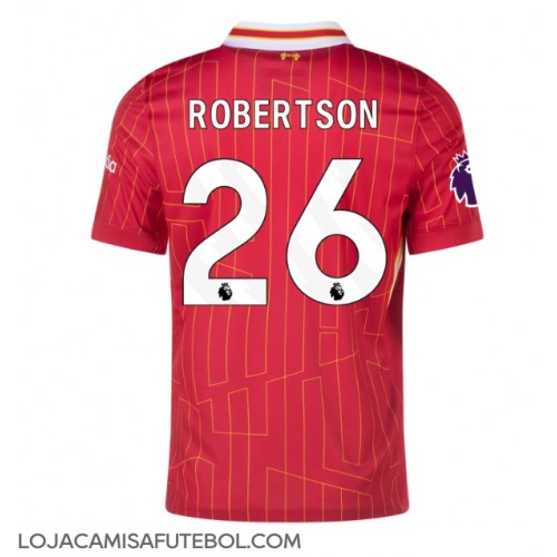 Camisa de Futebol Liverpool Andrew Robertson #26 Equipamento Principal 2024-25 Manga Curta